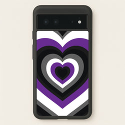 Asexual Pride Heart  - Pride Phone Case for Google Pixel 6