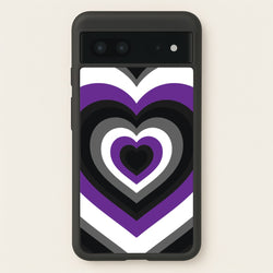 Asexual Pride Heart  - Pride Phone Case for Google Pixel 7