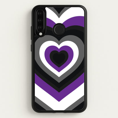 Asexual Pride Heart  - Pride Phone Case for Huawei P30 Lite