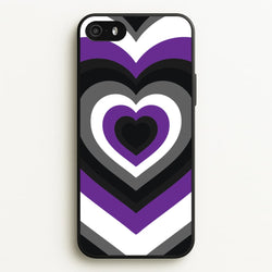Asexual Pride Heart  - Pride Phone Case for iPhone 5 / 5s / SE 2016