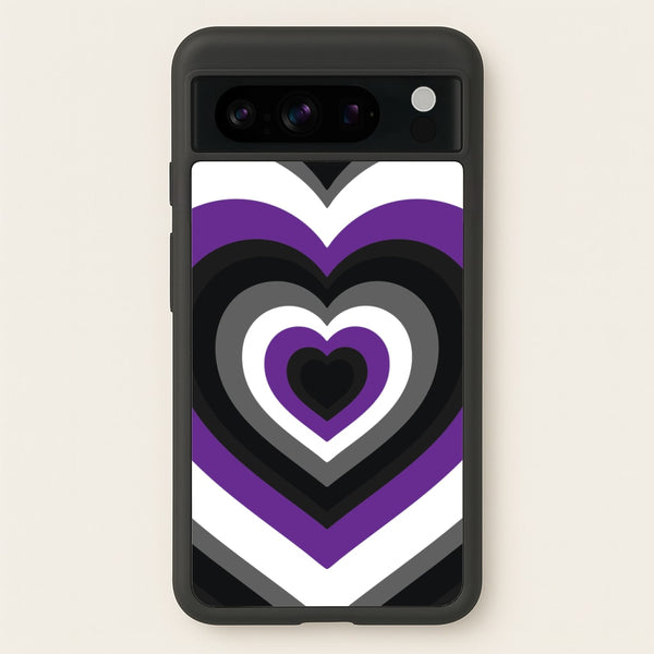 Asexual Pride Heart  - Pride Phone Case for Google Pixel 8 Pro