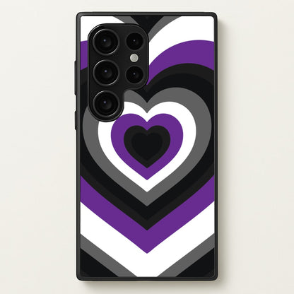 Asexual Pride Heart  - Pride Phone Case for Galaxy S24 Ultra