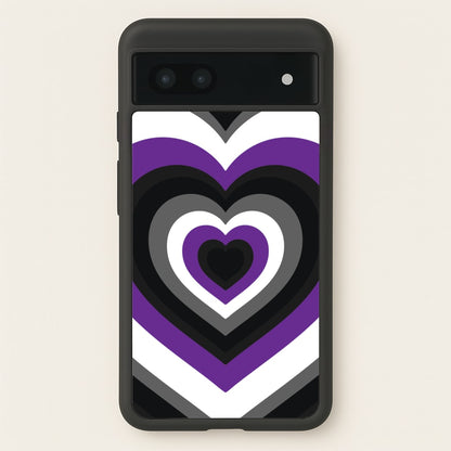 Asexual Pride Heart  - Pride Phone Case for Google Pixel 7a