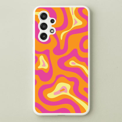 Orange And Pink Psychedelic Pattern  - Psychedelic Phone Case for Galaxy A13