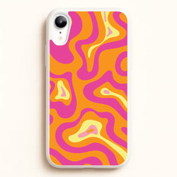 Orange And Pink Psychedelic Pattern  - Psychedelic Phone Case for iPhone XR