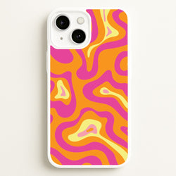 Orange And Pink Psychedelic Pattern  - Psychedelic Phone Case for iPhone 13