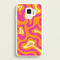 Orange And Pink Psychedelic Pattern  - Psychedelic Phone Case for Galaxy S9