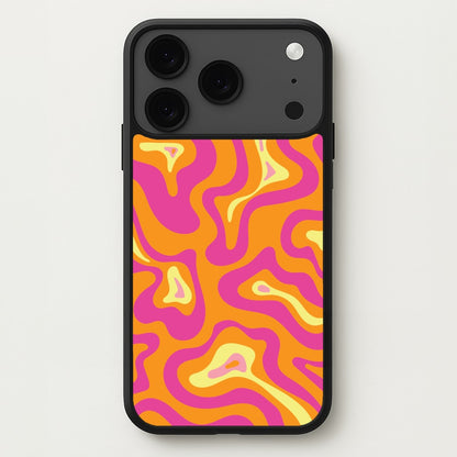 Orange And Pink Psychedelic Pattern Phone Case for iPhone 17 Pro