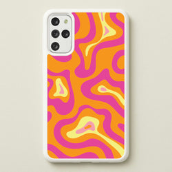 Orange And Pink Psychedelic Pattern  - Psychedelic Phone Case for Galaxy S20 Plus