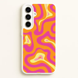Orange And Pink Psychedelic Pattern  - Psychedelic Phone Case for Galaxy A56