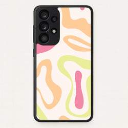 Pastel Shades Psychedelic Pattern  - Psychedelic Phone Case for Galaxy A53
