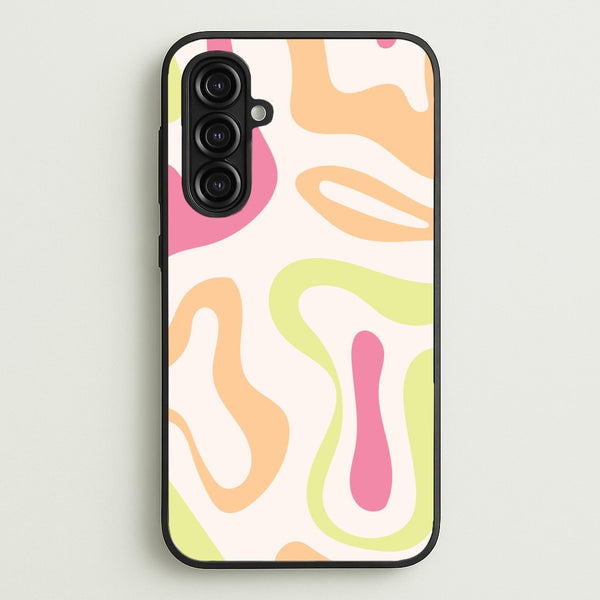 Pastel Shades Psychedelic Pattern  - Psychedelic Phone Case for Galaxy A16