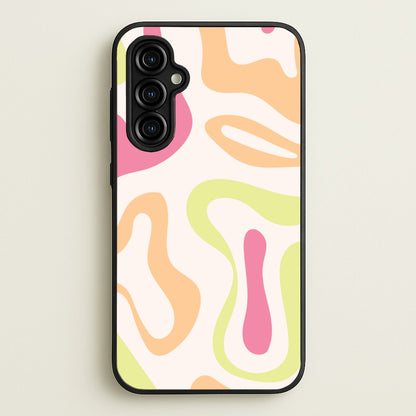 Pastel Shades Psychedelic Pattern  - Psychedelic Phone Case for Galaxy A54