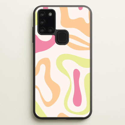 Pastel Shades Psychedelic Pattern  - Psychedelic Phone Case for Galaxy A21s