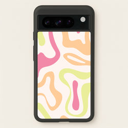 Pastel Shades Psychedelic Pattern  - Psychedelic Phone Case for Google Pixel 8 Pro