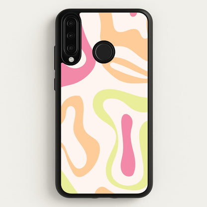 Pastel Shades Psychedelic Pattern  - Psychedelic Phone Case for Huawei P30 Lite
