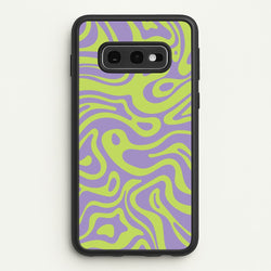 Green And Purple Waves Pattern  - Psychedelic Phone Case for Galaxy S10e