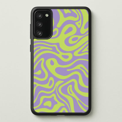 Green And Purple Waves Pattern  - Psychedelic Phone Case for Galaxy S20