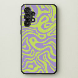 Green And Purple Waves Pattern  - Psychedelic Phone Case for Galaxy A13