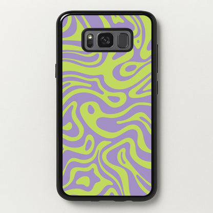 Green And Purple Waves Pattern  - Psychedelic Phone Case for Galaxy S8 Plus