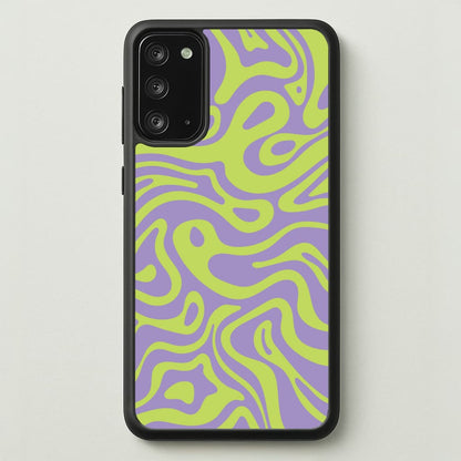 Green And Purple Waves Pattern  - Psychedelic Phone Case for Galaxy Note 20