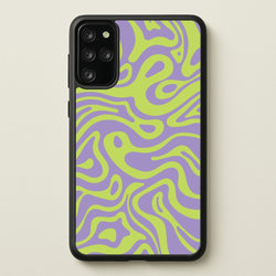 Green And Purple Waves Pattern  - Psychedelic Phone Case for Galaxy S20 Plus