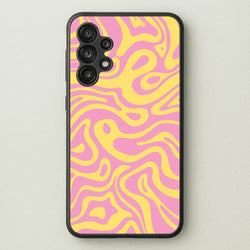 Yellow And Pink Waves Pattern  - Psychedelic Phone Case for Galaxy A13