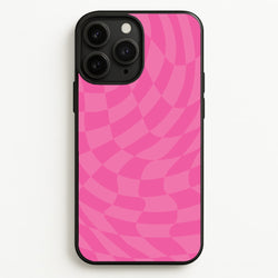 Pink Trippy Checkerboard Pattern  - Psychedelic Phone Case for iPhone 11 Pro