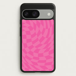 Pink Trippy Checkerboard Pattern  - Psychedelic Phone Case for Google Pixel 9 / 9 Pro