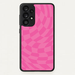Pink Trippy Checkerboard Pattern  - Psychedelic Phone Case for Galaxy A53