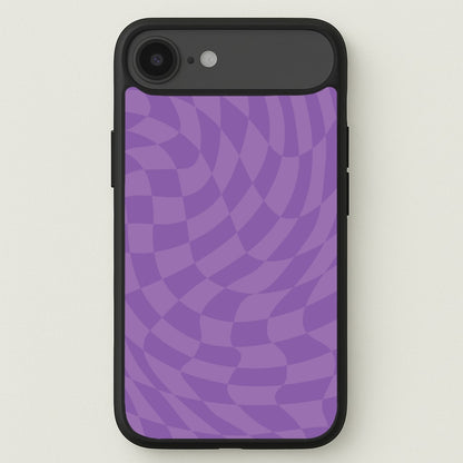 Purple Trippy Checkerboard Pattern Phone Case for iPhone 17 Air