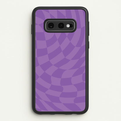 Purple Trippy Checkerboard Pattern  - Psychedelic Phone Case for Galaxy S10e