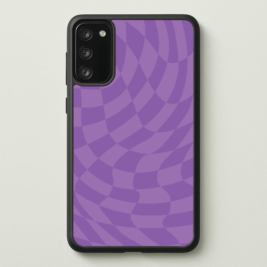 Purple Trippy Checkerboard Pattern  - Psychedelic Phone Case for Galaxy A41