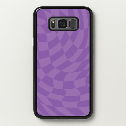 Purple Trippy Checkerboard Pattern  - Psychedelic Phone Case for Galaxy S8 Plus