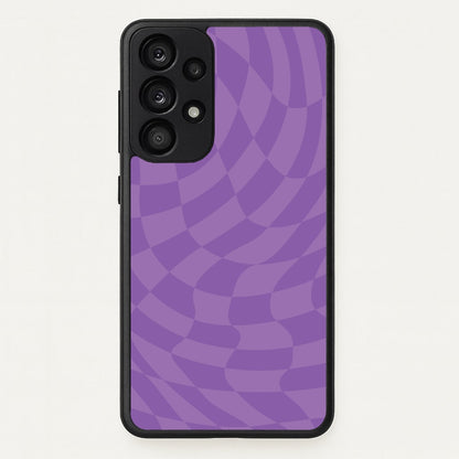 Purple Trippy Checkerboard Pattern  - Psychedelic Phone Case for Galaxy A53