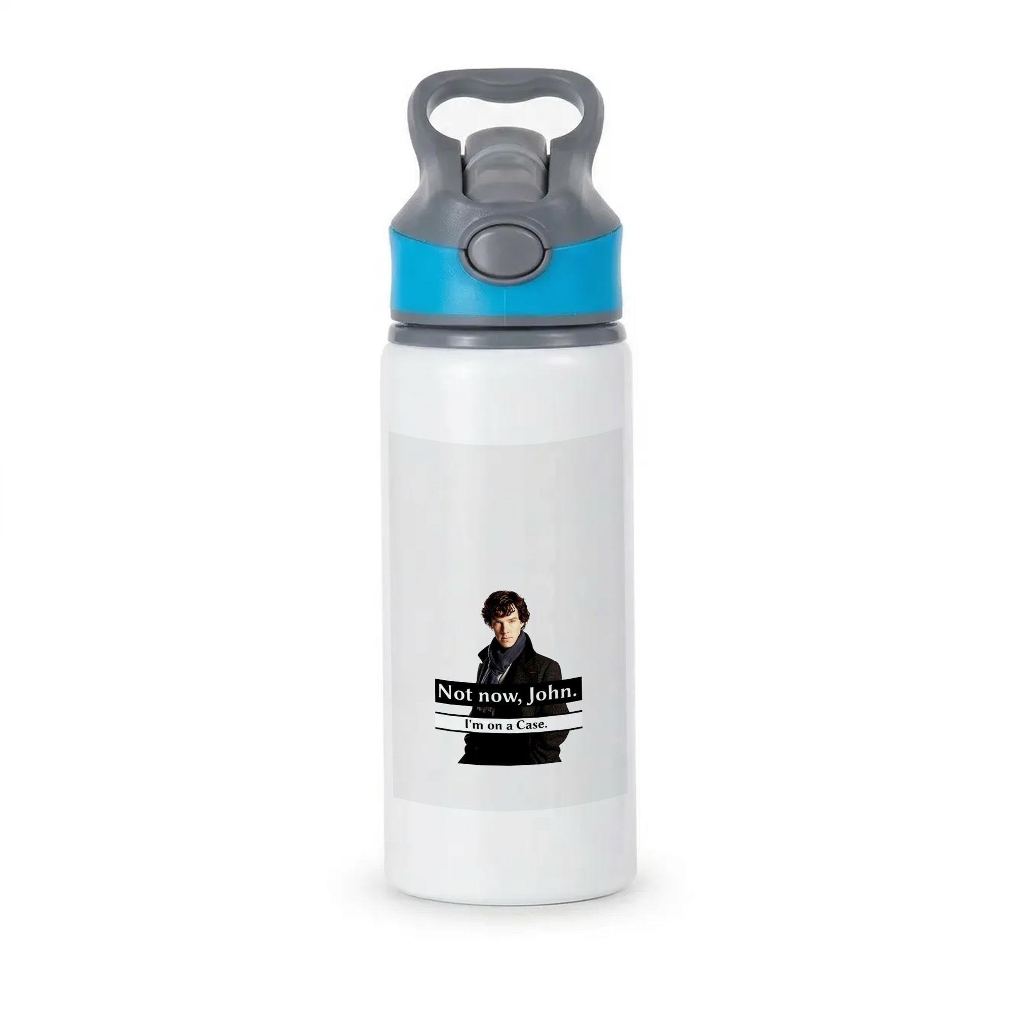 I'm on a Case Holmes Pun Active Water Bottle - Blue