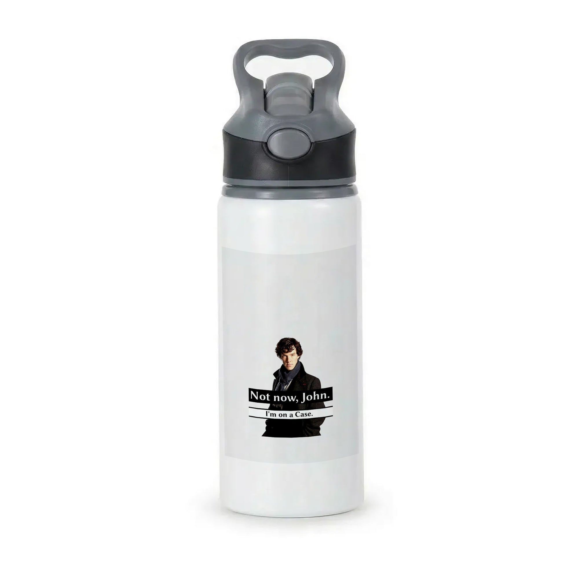 I'm on a Case Holmes Pun Active Water Bottle - Black