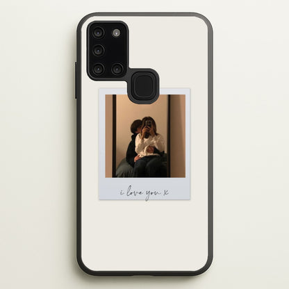 I Love You Polaroid - Personalised Couples  - Personalised Valentine's Day Phone Case for Galaxy A21s
