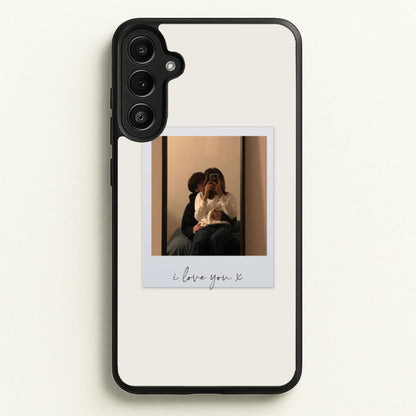 I Love You Polaroid - Personalised Couples  - Personalised Valentine's Day Phone Case for Galaxy A36