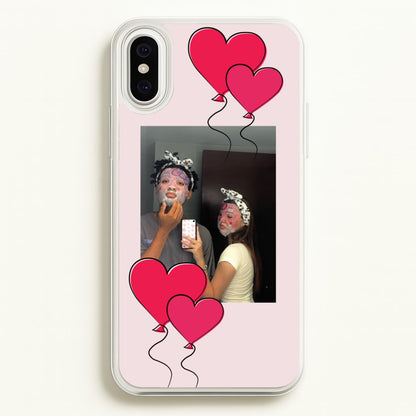 Heart Balloons - Personalised Couples  - Personalised Valentine's Day Phone Case for iPhone XS Max