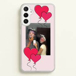 Heart Balloons - Personalised Couples  - Personalised Valentine's Day Phone Case for Galaxy A36
