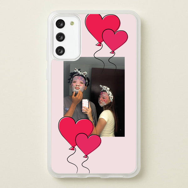 Heart Balloons - Personalised Couples  - Personalised Valentine's Day Phone Case for Galaxy S20FE