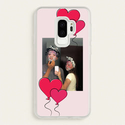 Heart Balloons - Personalised Couples  - Personalised Valentine's Day Phone Case for Galaxy S9 Plus