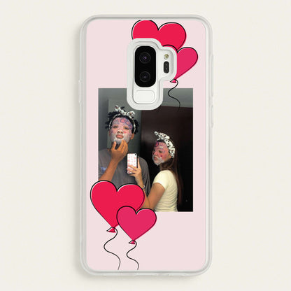 Heart Balloons - Personalised Couples  - Personalised Valentine's Day Phone Case for Galaxy S9 Plus