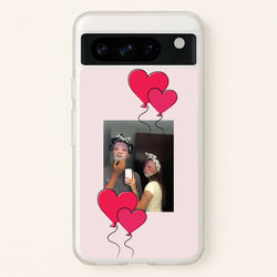 Heart Balloons - Personalised Couples  - Personalised Valentine's Day Phone Case for Google Pixel 8 Pro