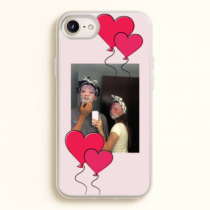 Heart Balloons - Personalised Couples  - Personalised Valentine's Day Phone Case for iPhone 6 / 7 / 8 / SE