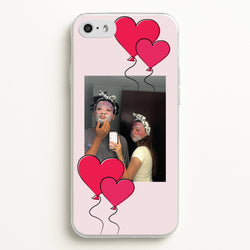 Heart Balloons - Personalised Couples  - Personalised Valentine's Day Phone Case for iPhone 5 / 5s / SE 2016