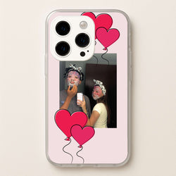 Heart Balloons - Personalised Couples  - Personalised Valentine's Day Phone Case for iPhone 14 Pro