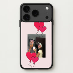 Heart Balloons - Personalised Couples Phone Case for iPhone 17 Pro