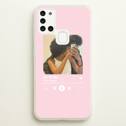 Album Cover - Personalised Couples  - Personalised Valentine's Day Phone Case for Galaxy A21s